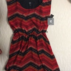 Red chevron dress